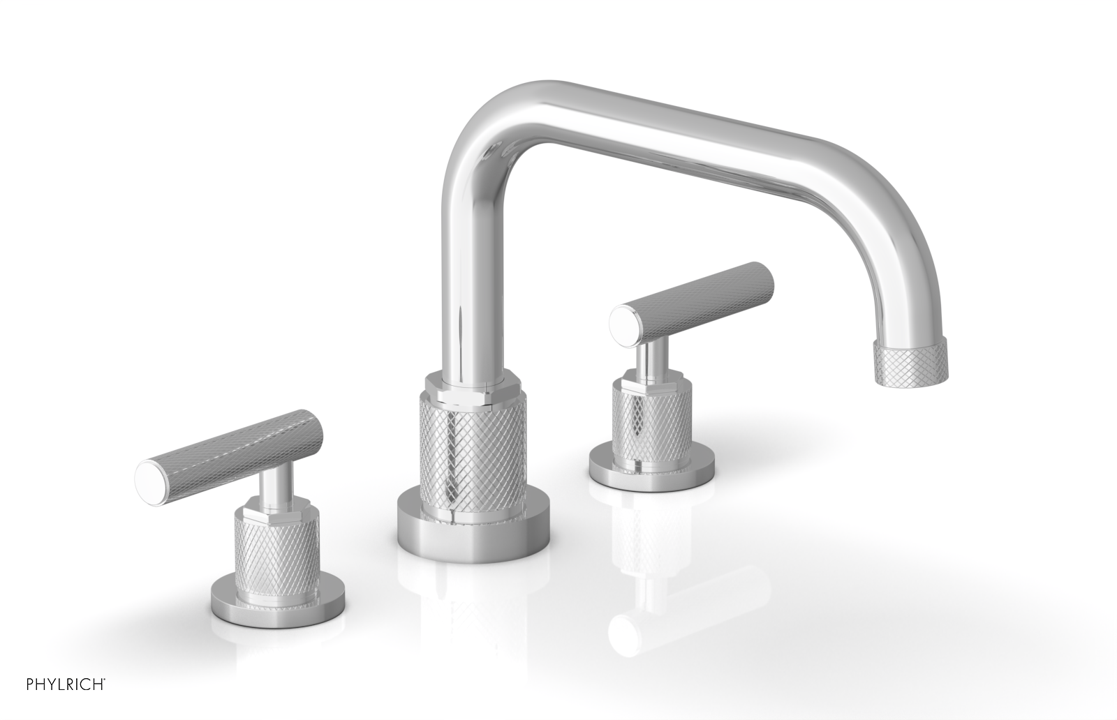 polished chrome bathroom faucet