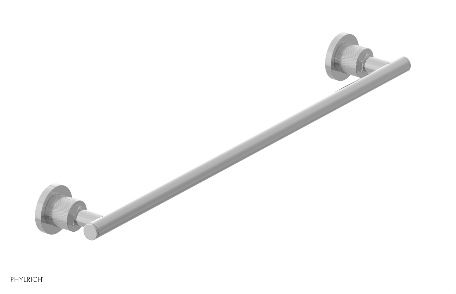 polished chrome towel bar