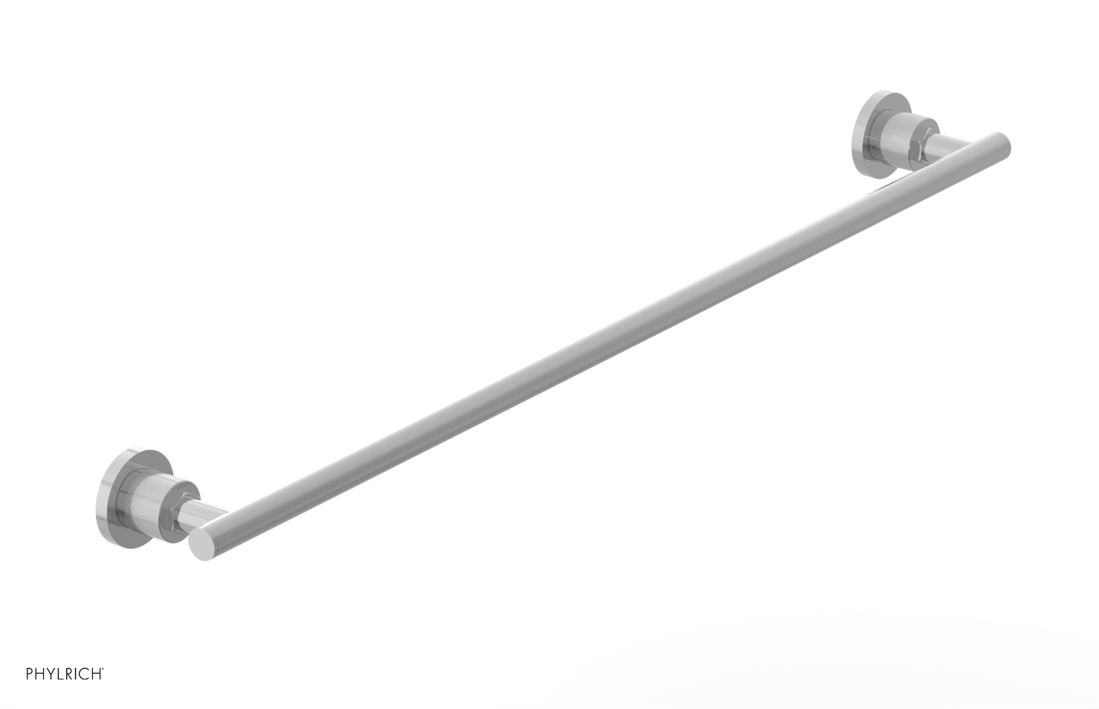 polished chrome towel bar