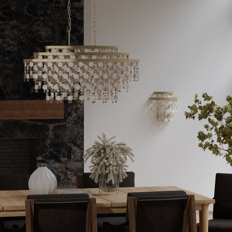 french gold pendant light