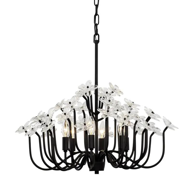 matte black chandelier