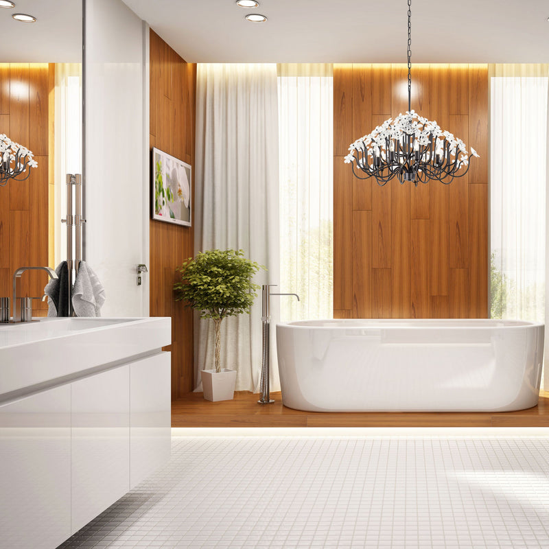 matte black chandelier