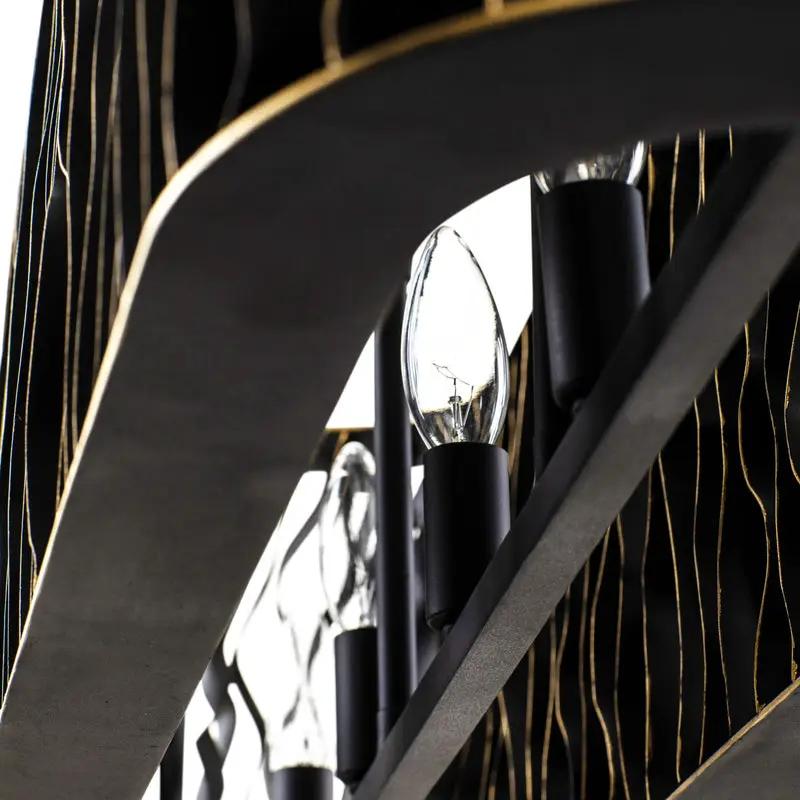 matte black/french gold pendant light
