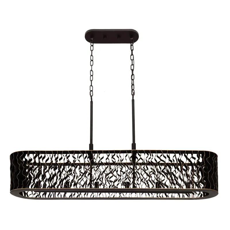 matte black/french gold pendant light