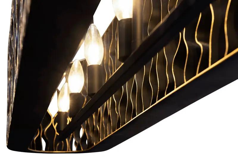 matte black/french gold pendant light