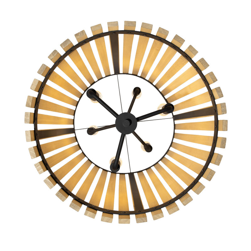 matte black/honey blonde pendant light