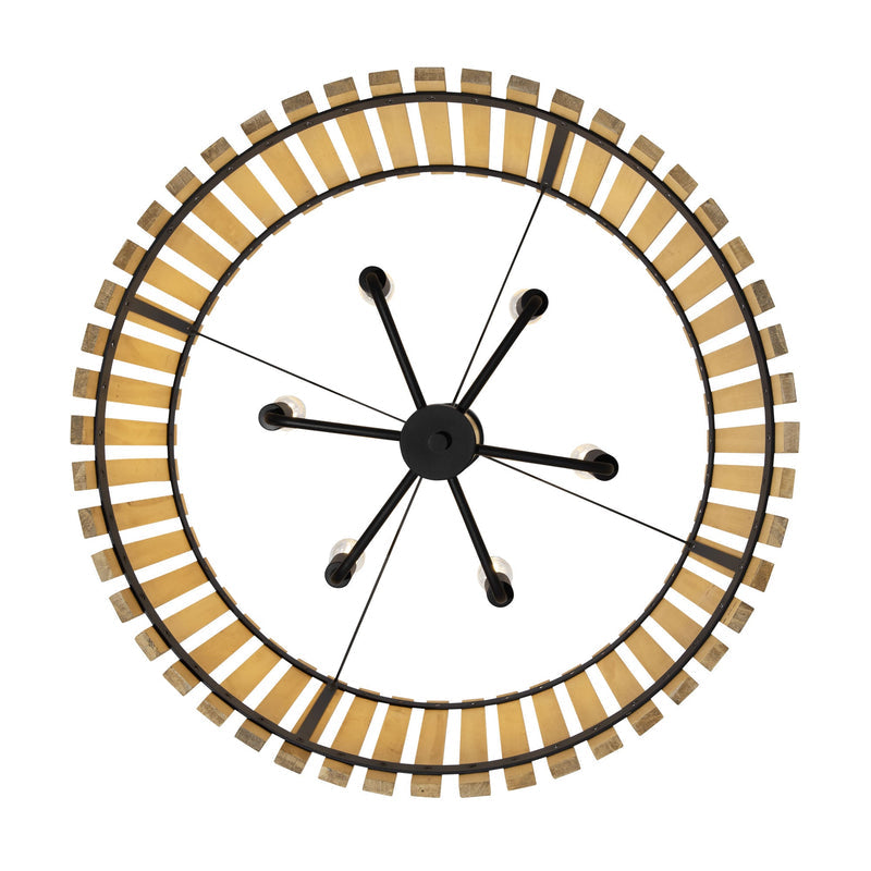 matte black/honey blonde pendant light