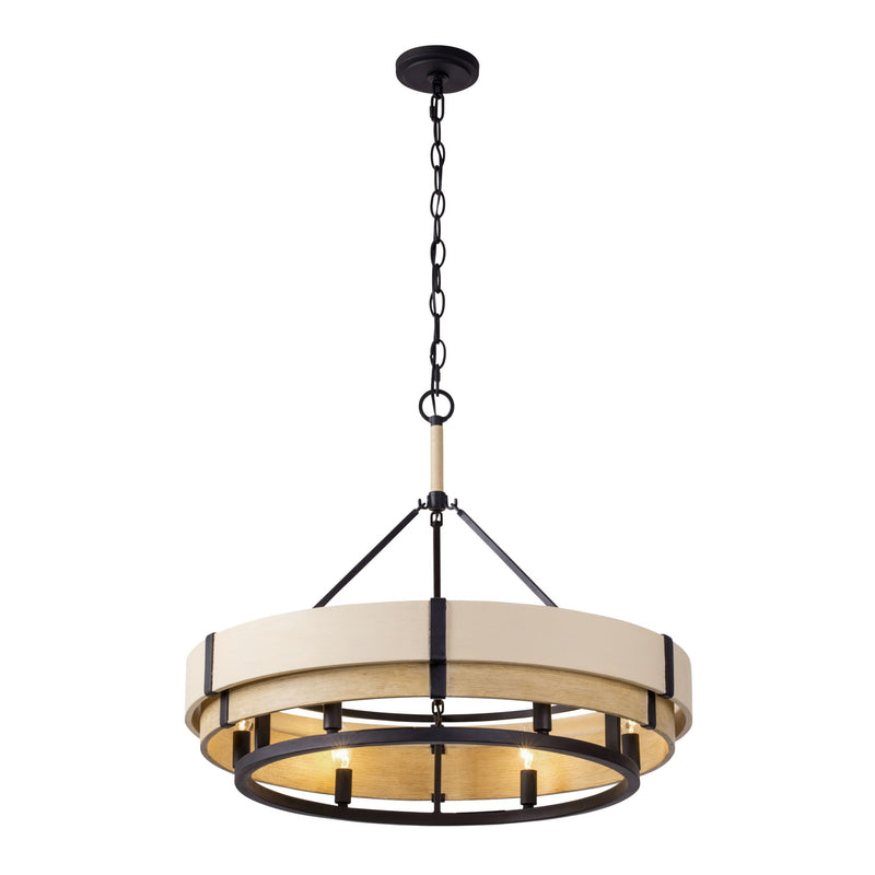 matte black/honey/medium oak pendant light