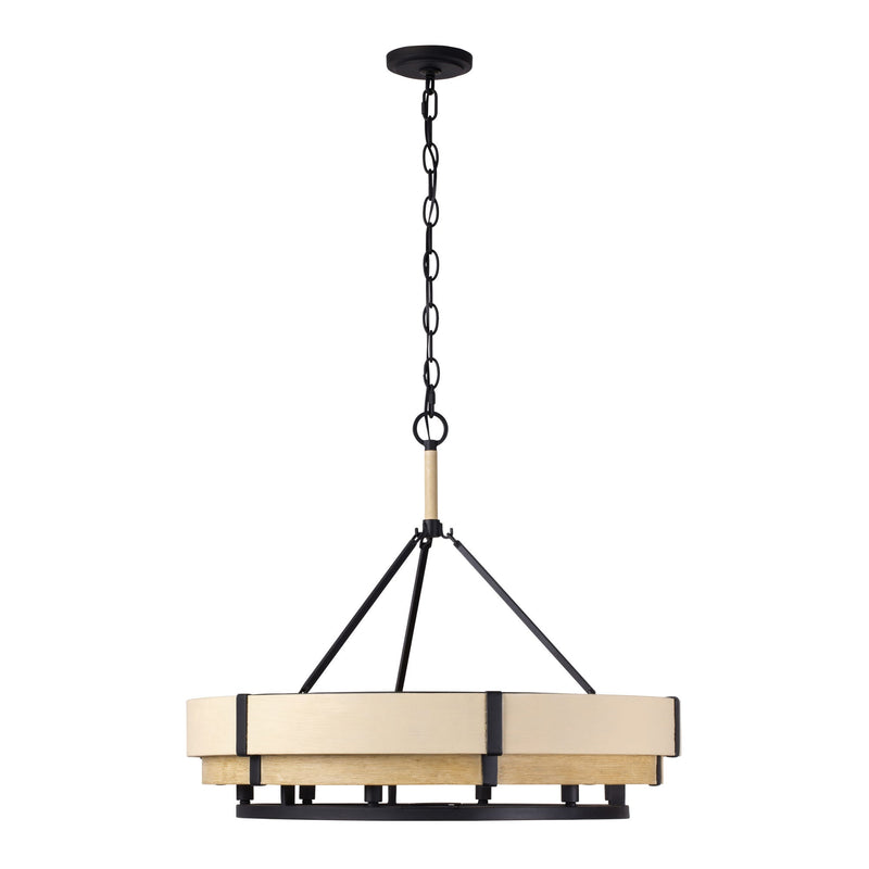 matte black/honey/medium oak pendant light