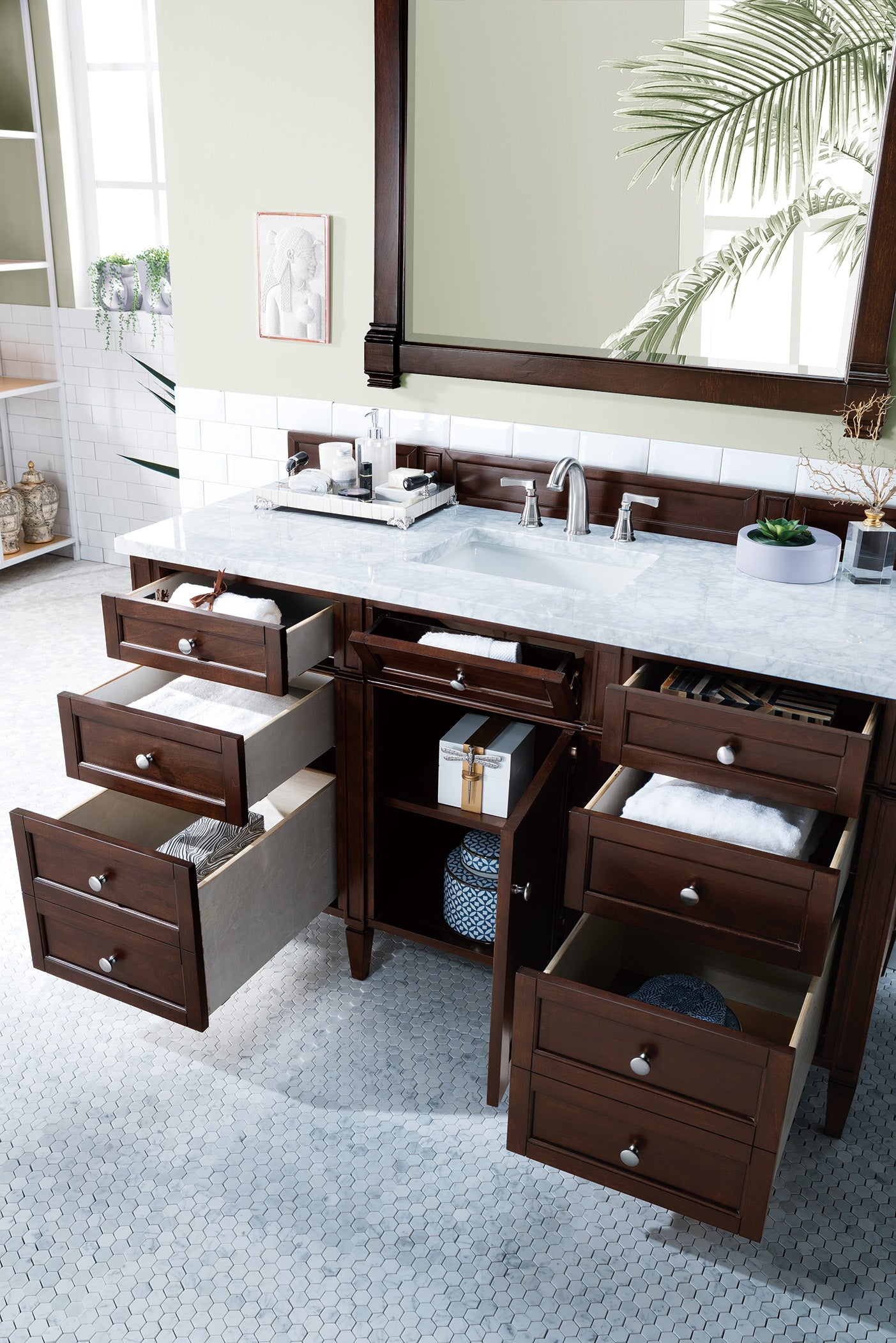 burnished mahogany vanity