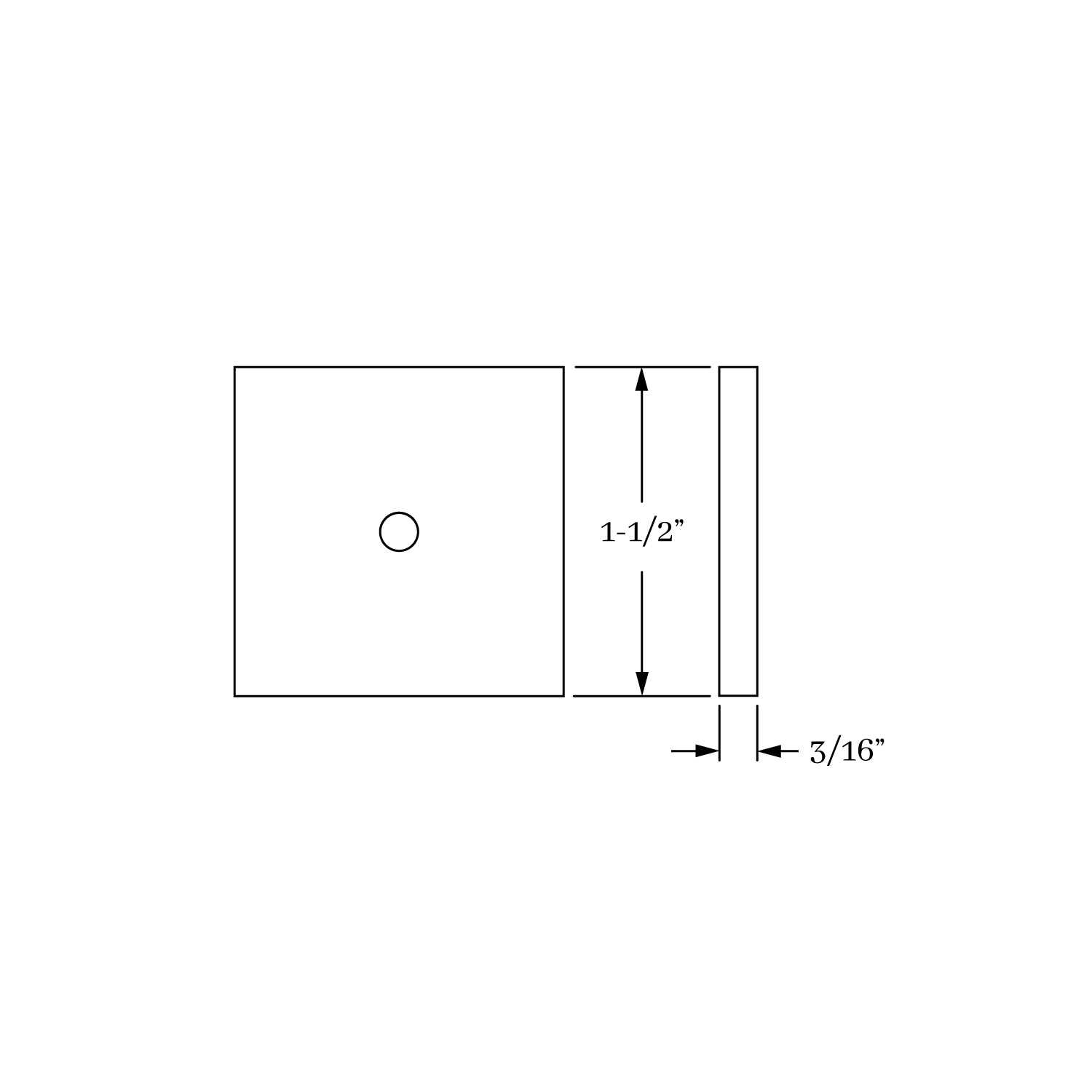 backplate dimension