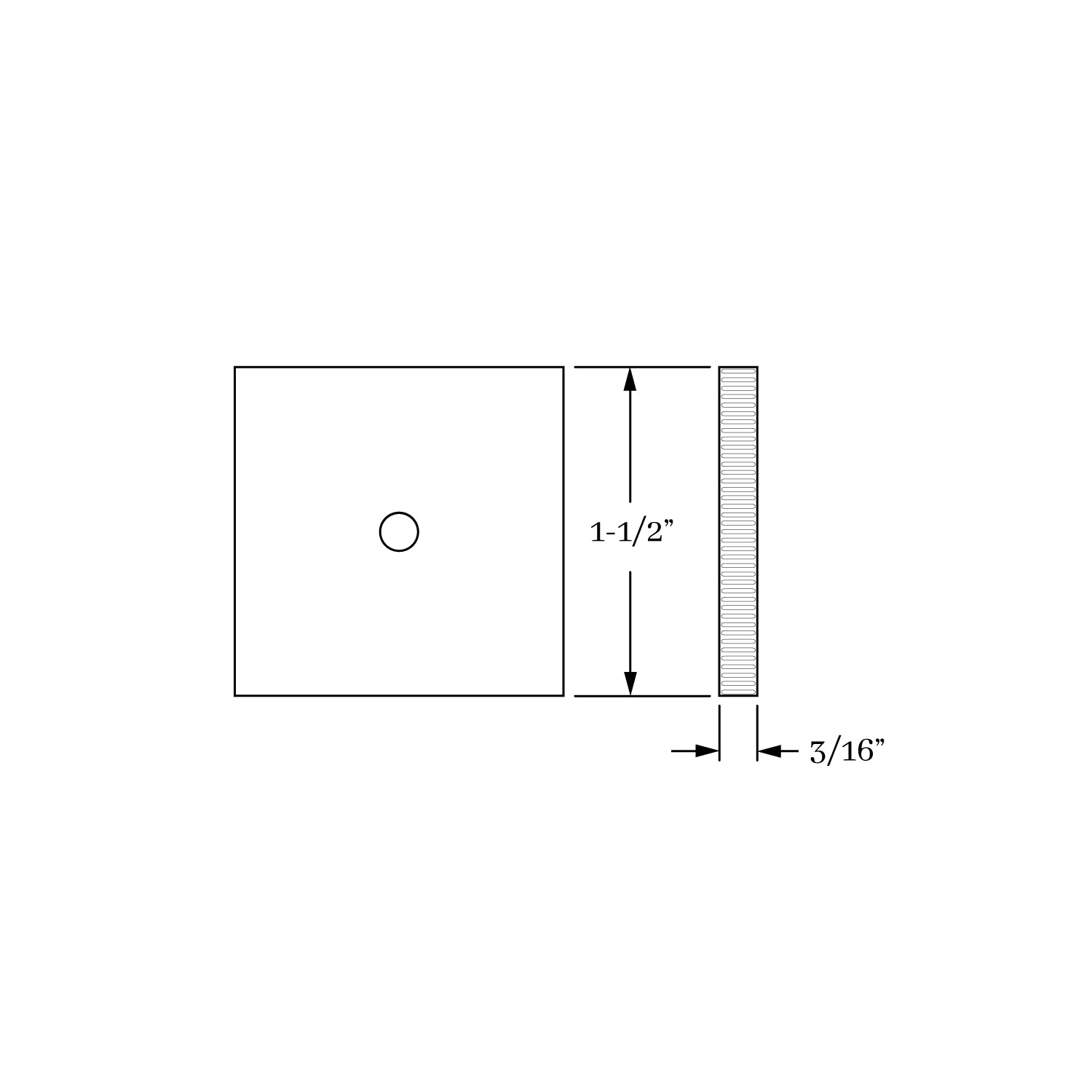 backplate dimension