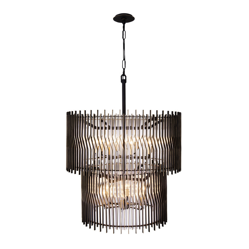 matte black/french gold chandelier