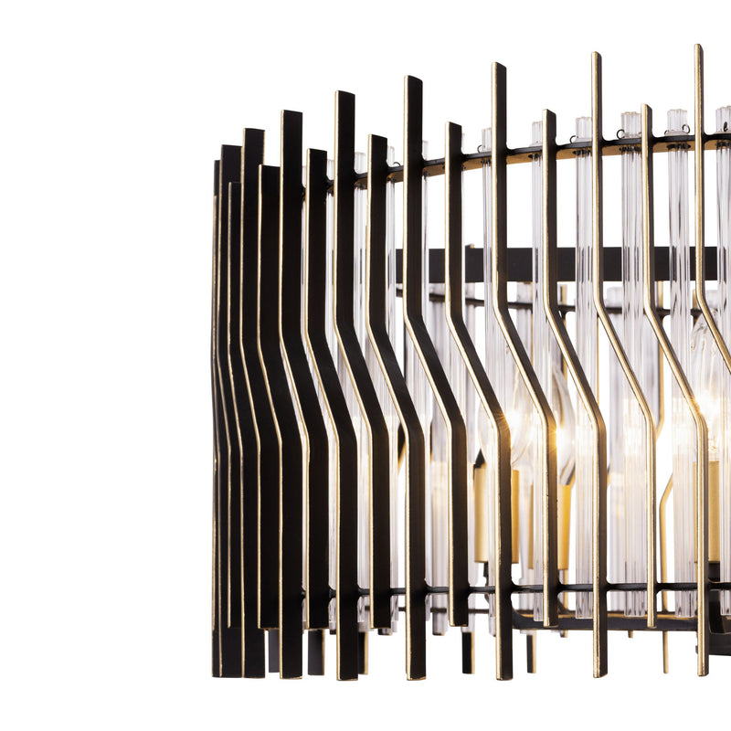 matte black/french gold pendant light