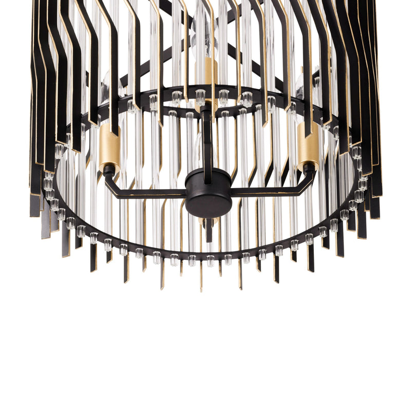 matte black/french gold ceiling mount light