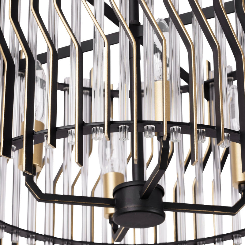 matte black/french gold ceiling mount light