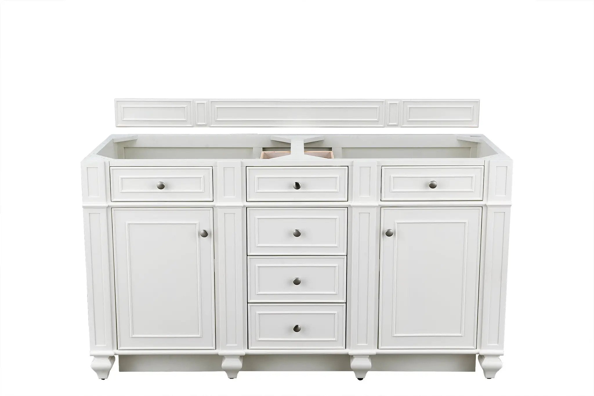 James Martin Bristol 60" Double Vanity Set - Bright White by James Martin Vanities