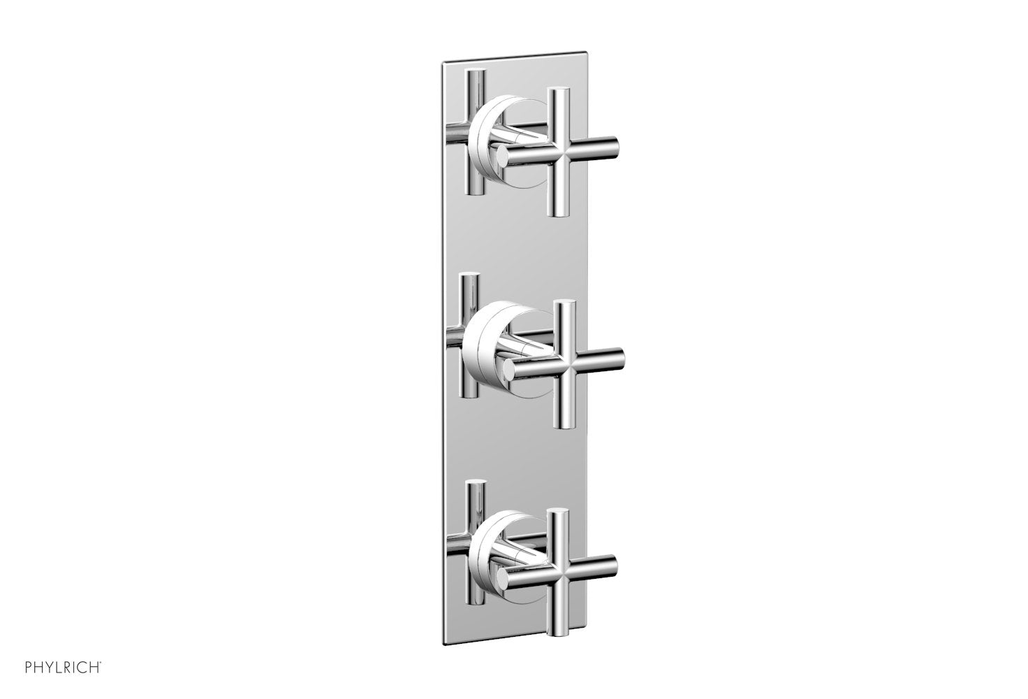 polished chrome thermostatic valve