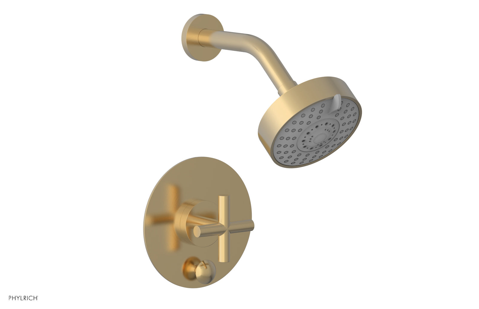 Phylrich TRANSITION Pressure Balance Shower and Diverter Set (Less Spout), Cross Handle