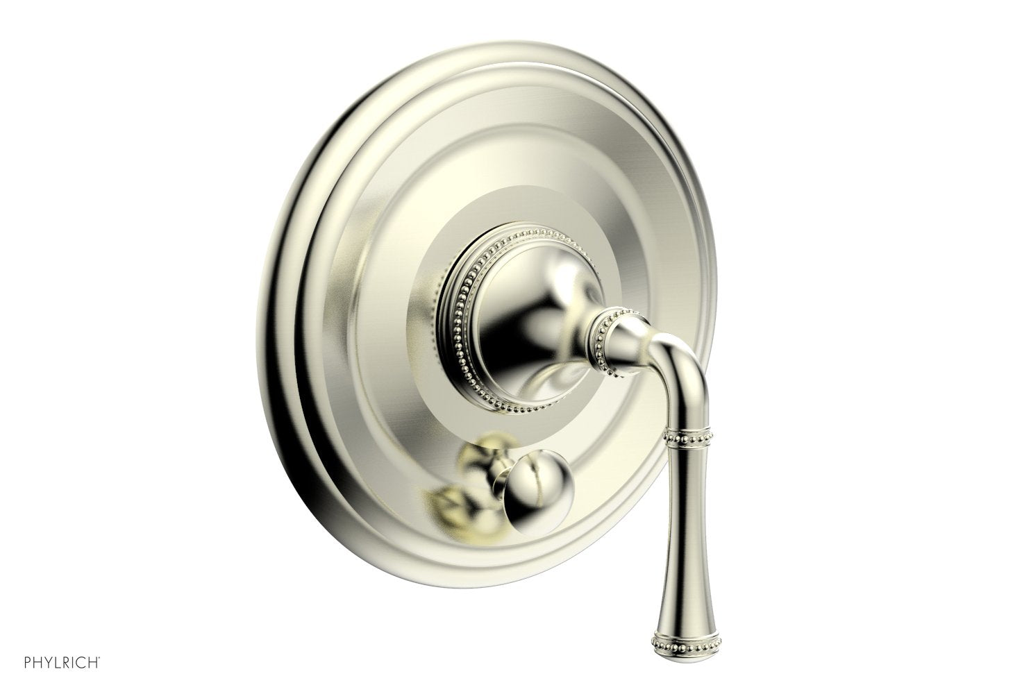 Phylrich BEADED Pressure Balance Shower Plate with Diverter and Handle Trim Set
