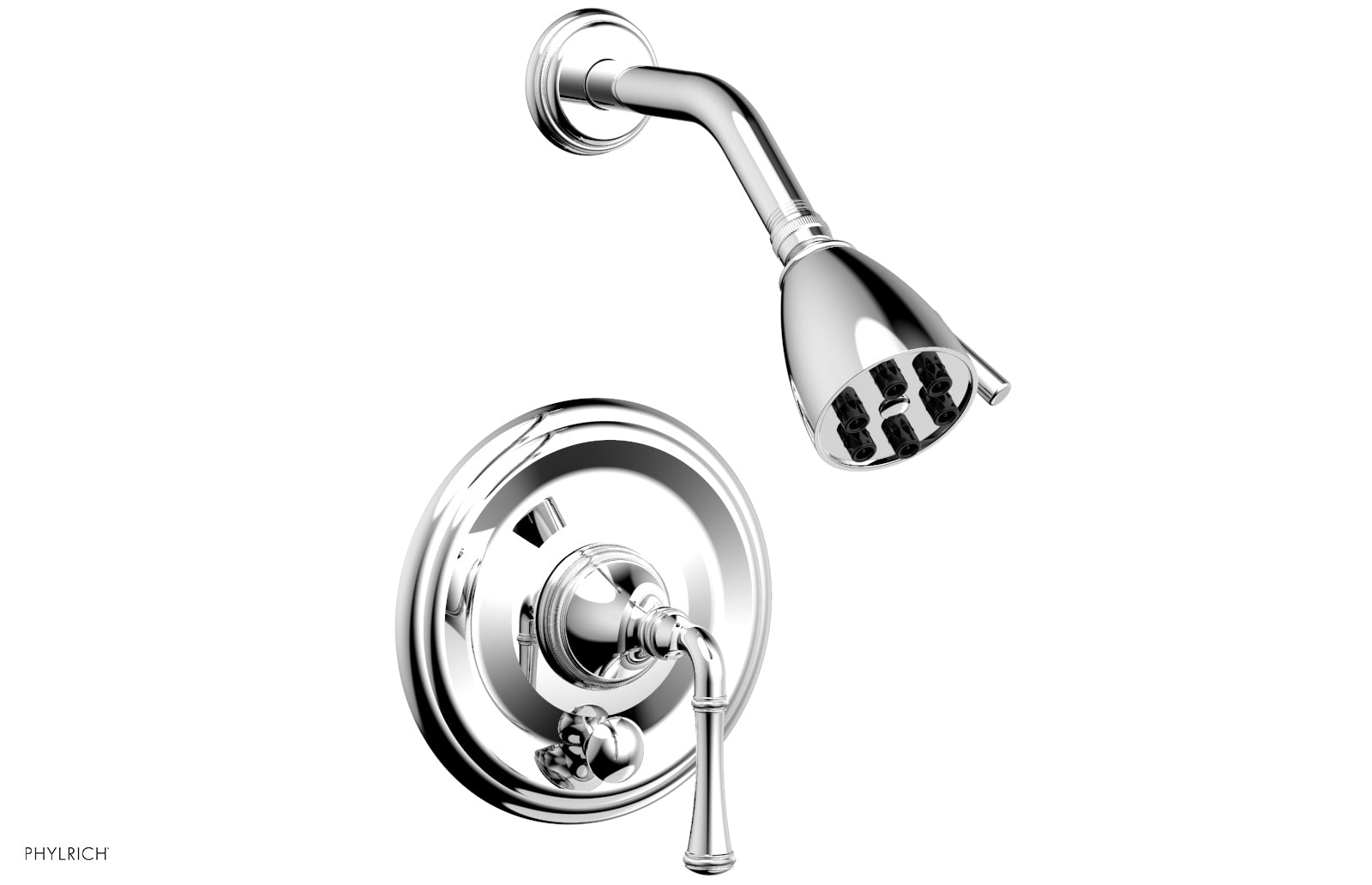 polished chrome shower set