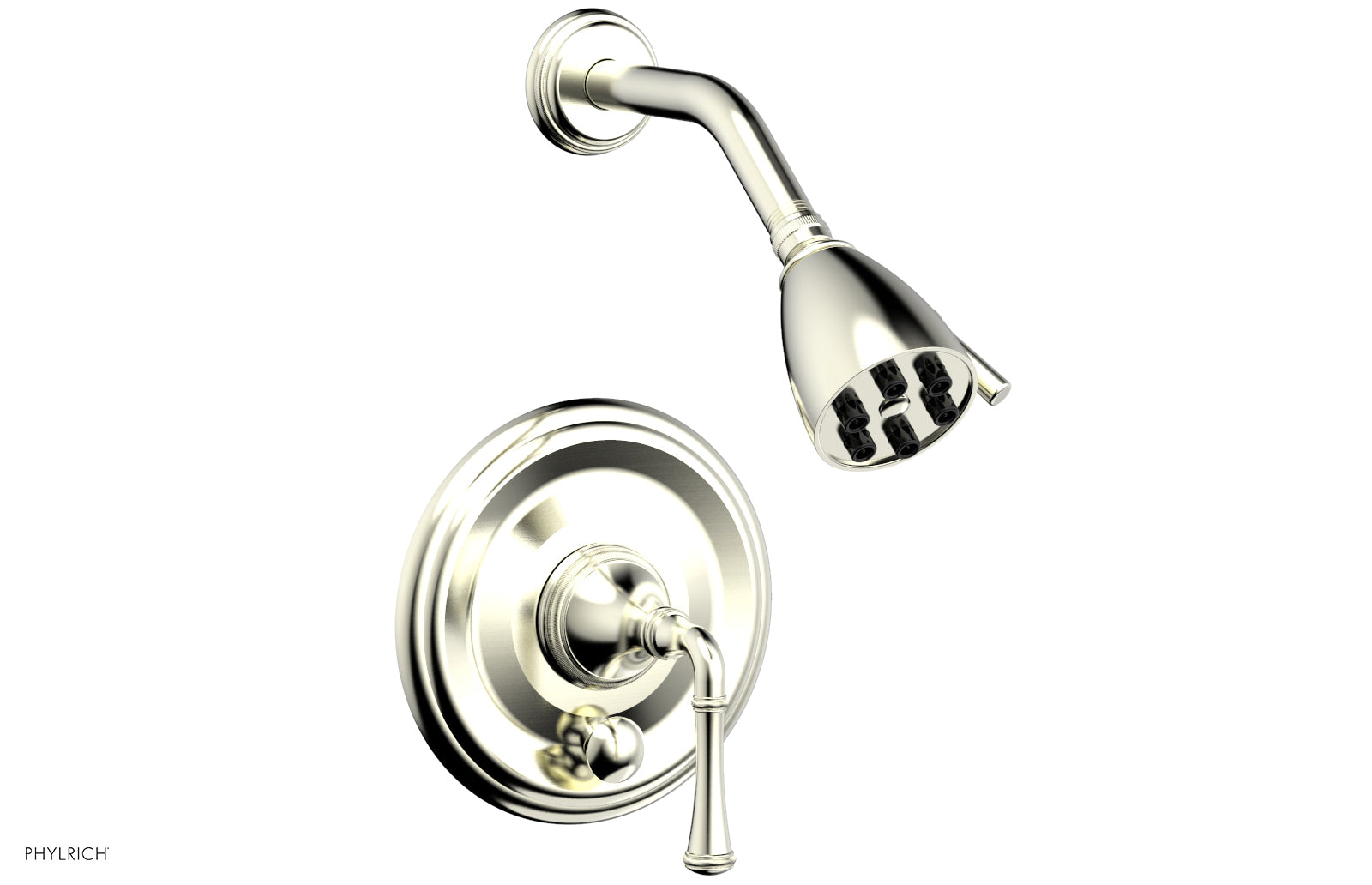 Phylrich COINED Pressure Balance Shower and Diverter Set (Less Spout), Lever Handle