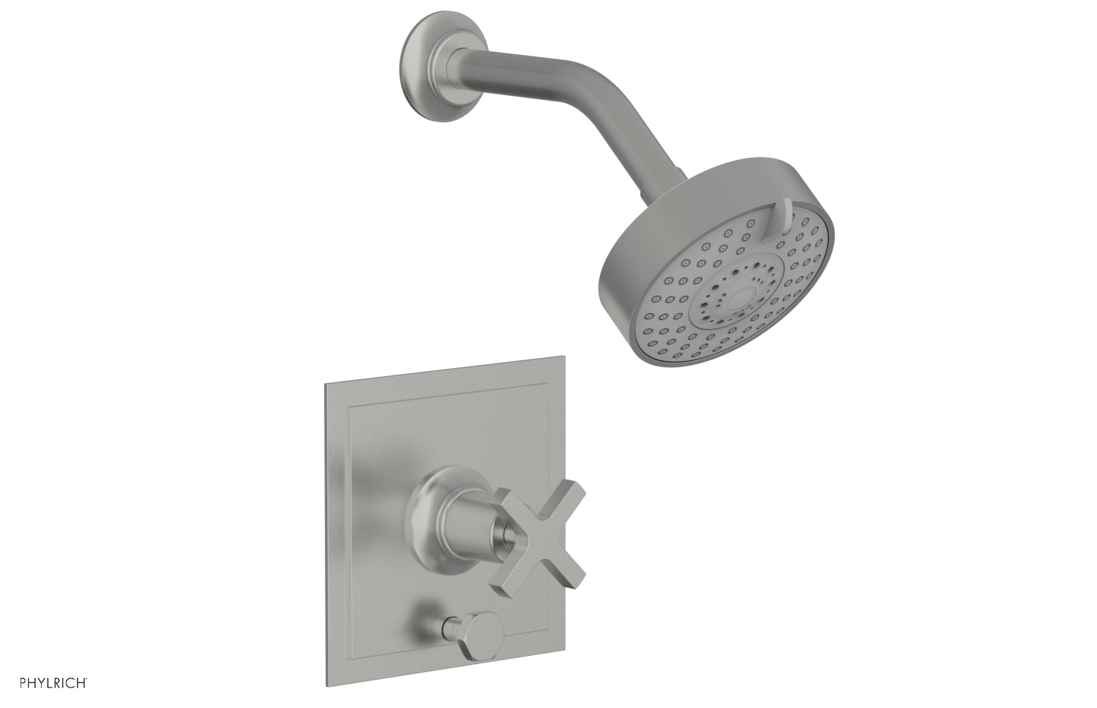 Phylrich HEX MODERN Pressure Balance Shower and Diverter Set - Cross Handle (Less Spout)