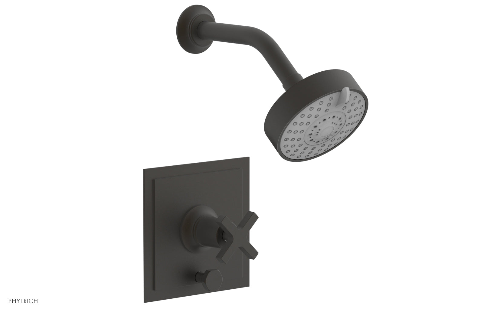 Phylrich HEX MODERN Pressure Balance Shower and Diverter Set - Cross Handle (Less Spout)