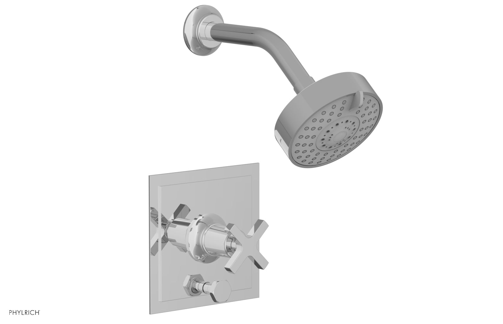 polished chrome shower set