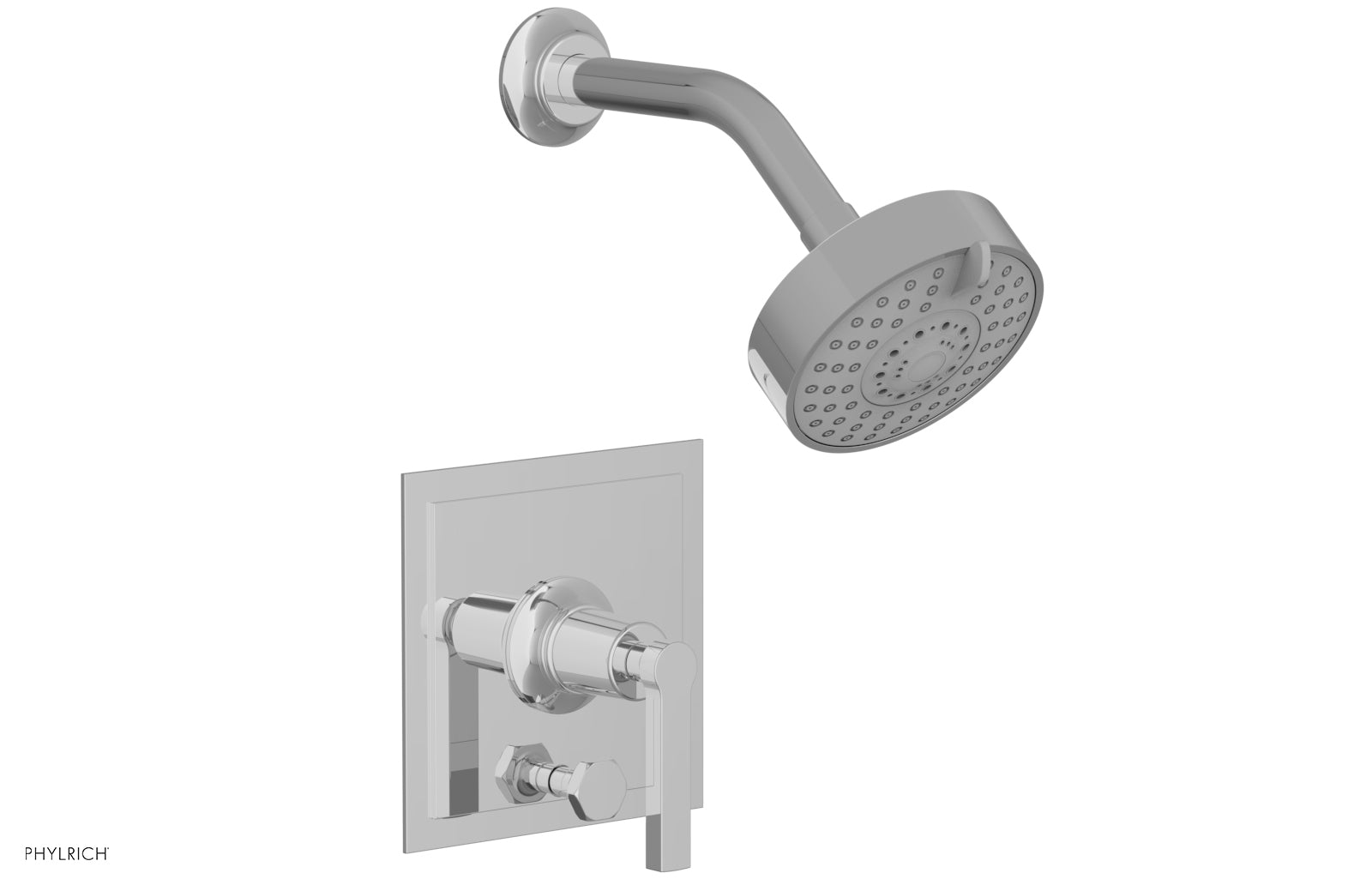 polished chrome shower set