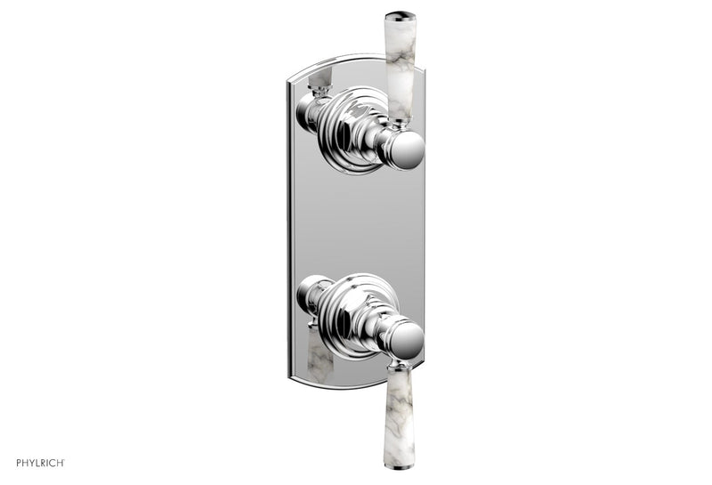 polished chrome thermostatic valve