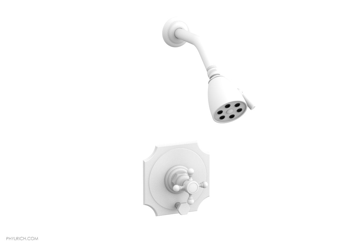 Phylrich HENRI Pressure Balance Shower and Diverter Set - Cross Handle (Less Spout)