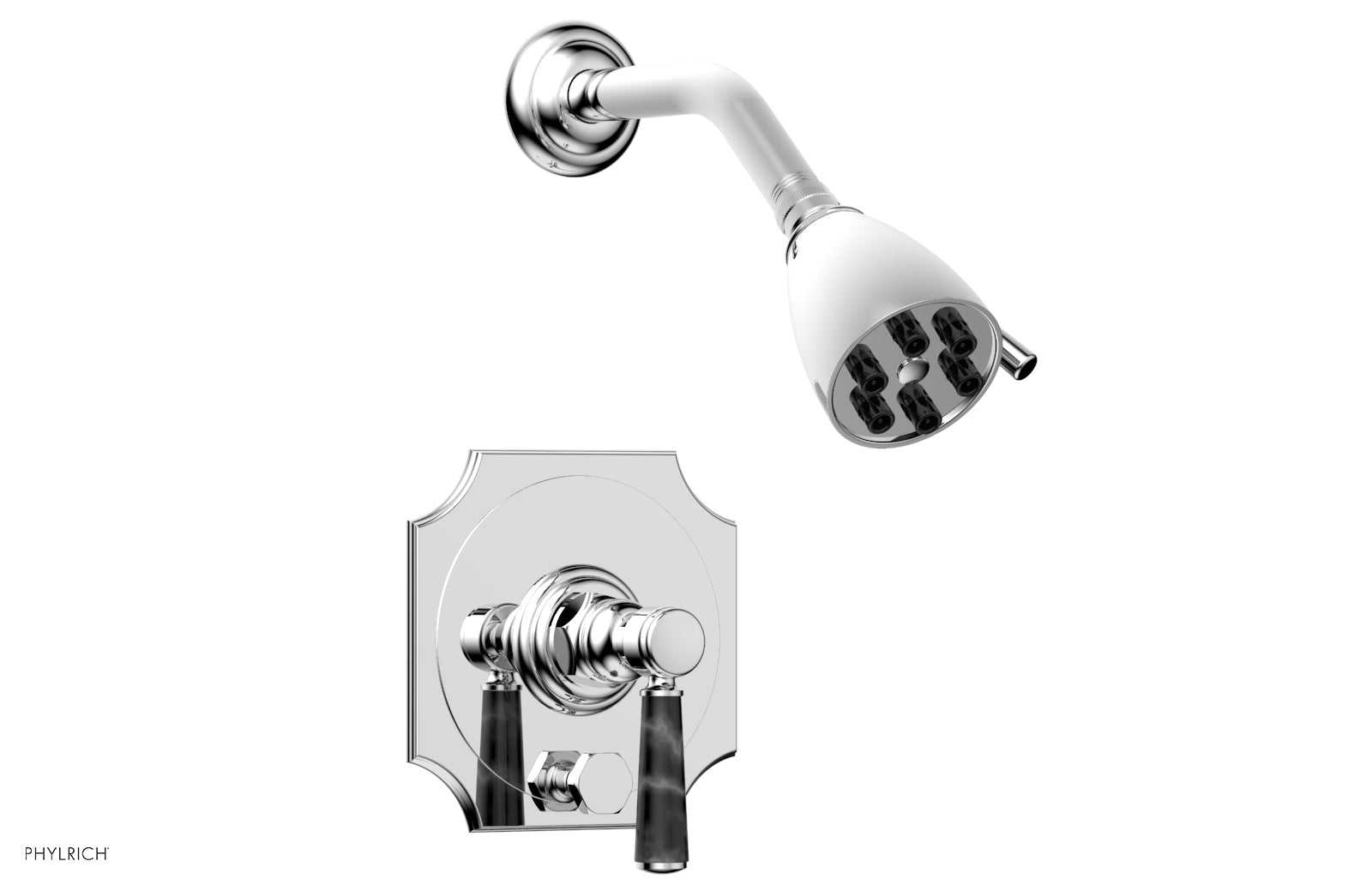 polished chrome shower set