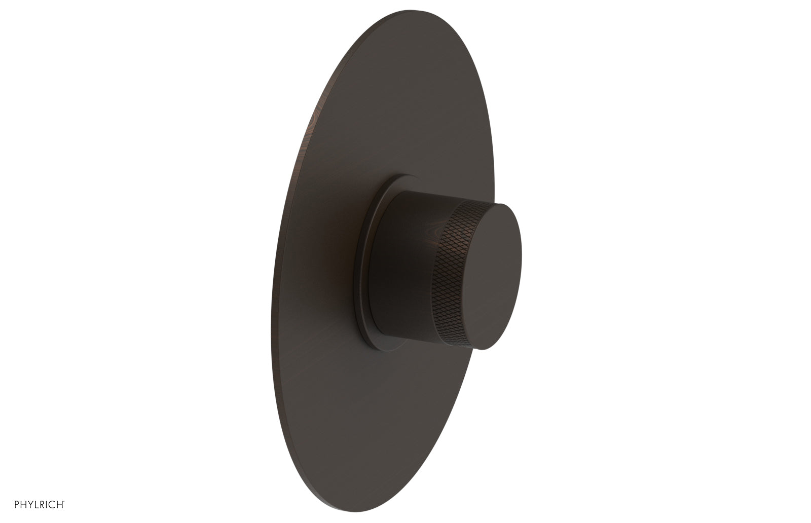 Phylrich BASIC II Pressure Balance Round Shower Plate & Handle Trim, Knurled Handle