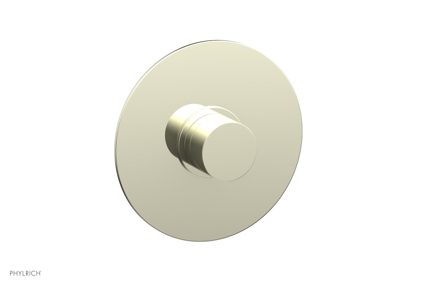 Phylrich BASIC II Pressure Balance Round Shower Plate & Handle Trim, Smooth Handle