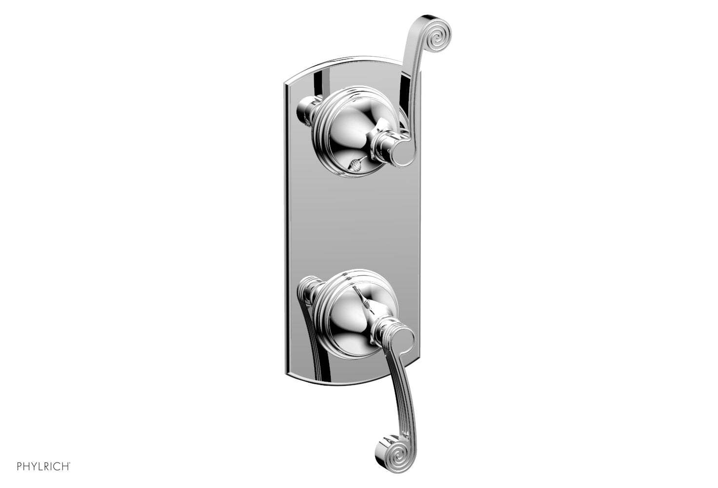 polished chrome thermostatic valve