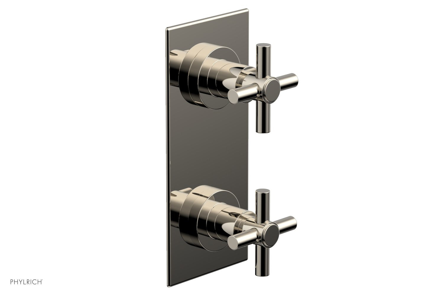 Phylrich BASIC 1/2" Thermostatic Valve with Volume Control or Diverter Cross Handles
