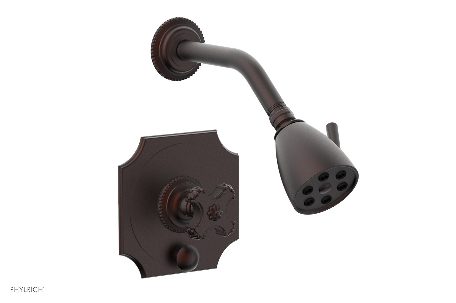 Phylrich MARVELLE Pressure Balance Shower and Diverter Set (Less Spout), Cross Handle