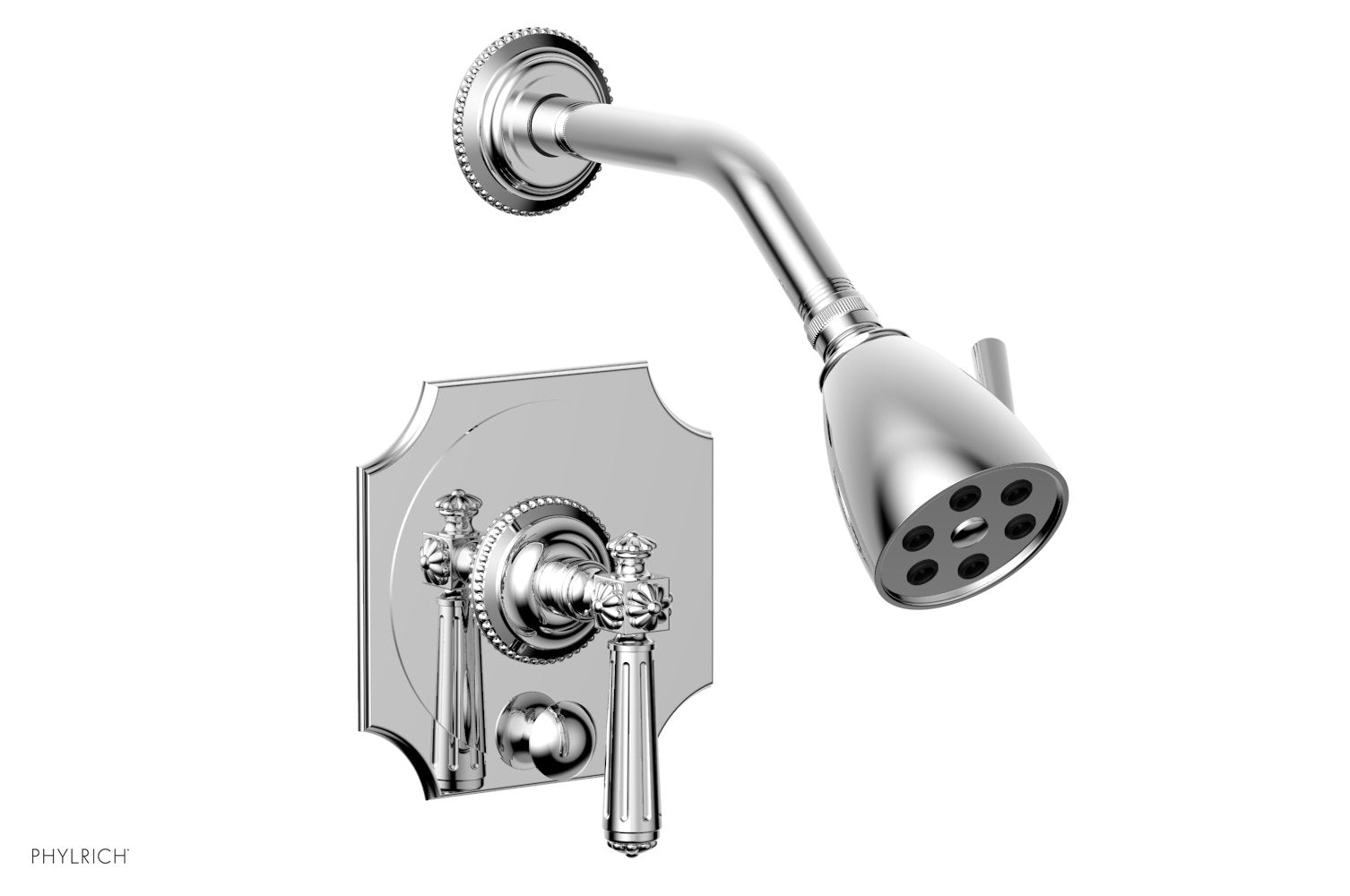 polished chrome shower set