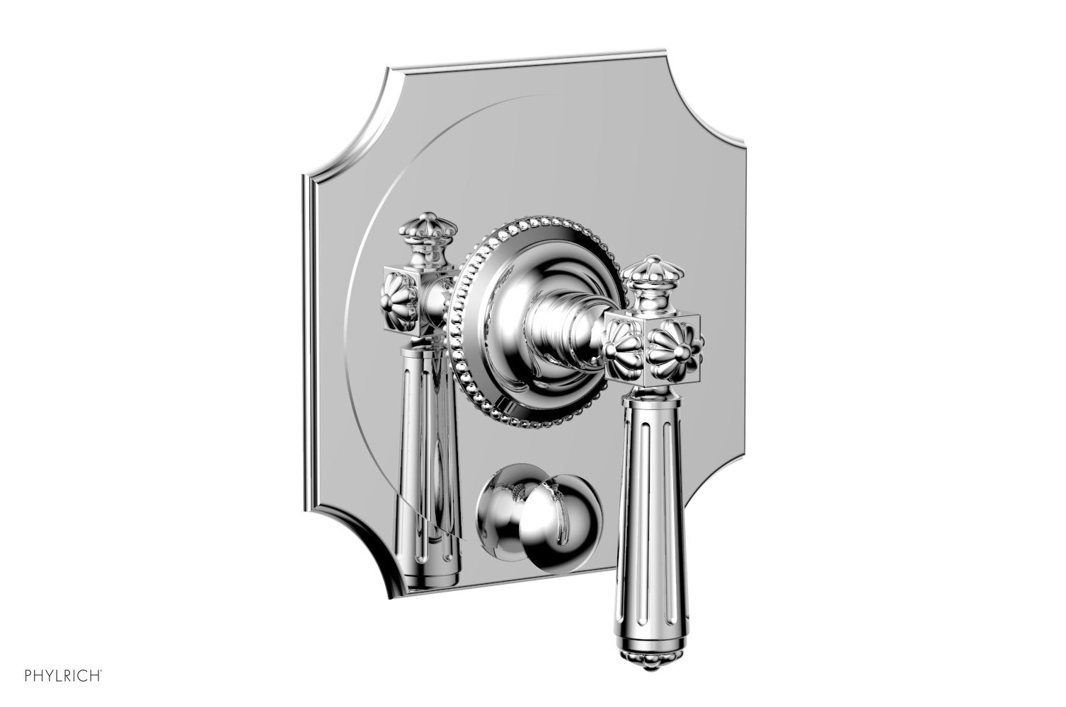 polished chrome shower plate