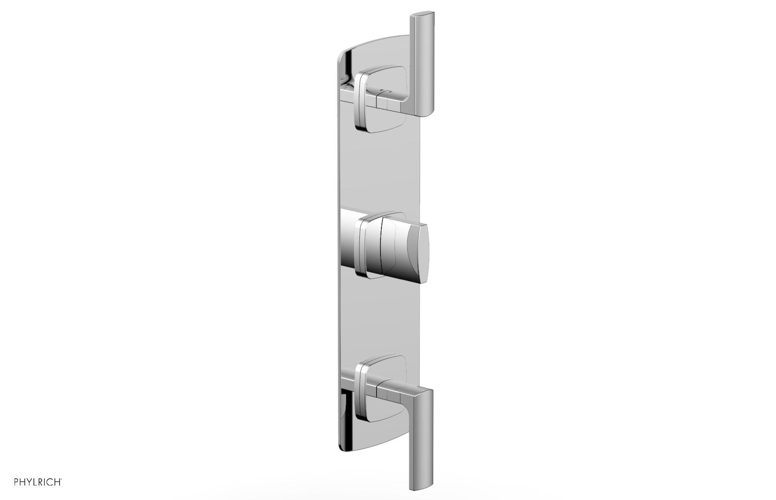 polished chrome thermostatic valve