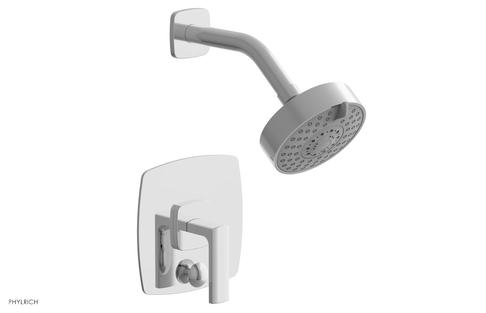 polished chrome shower set