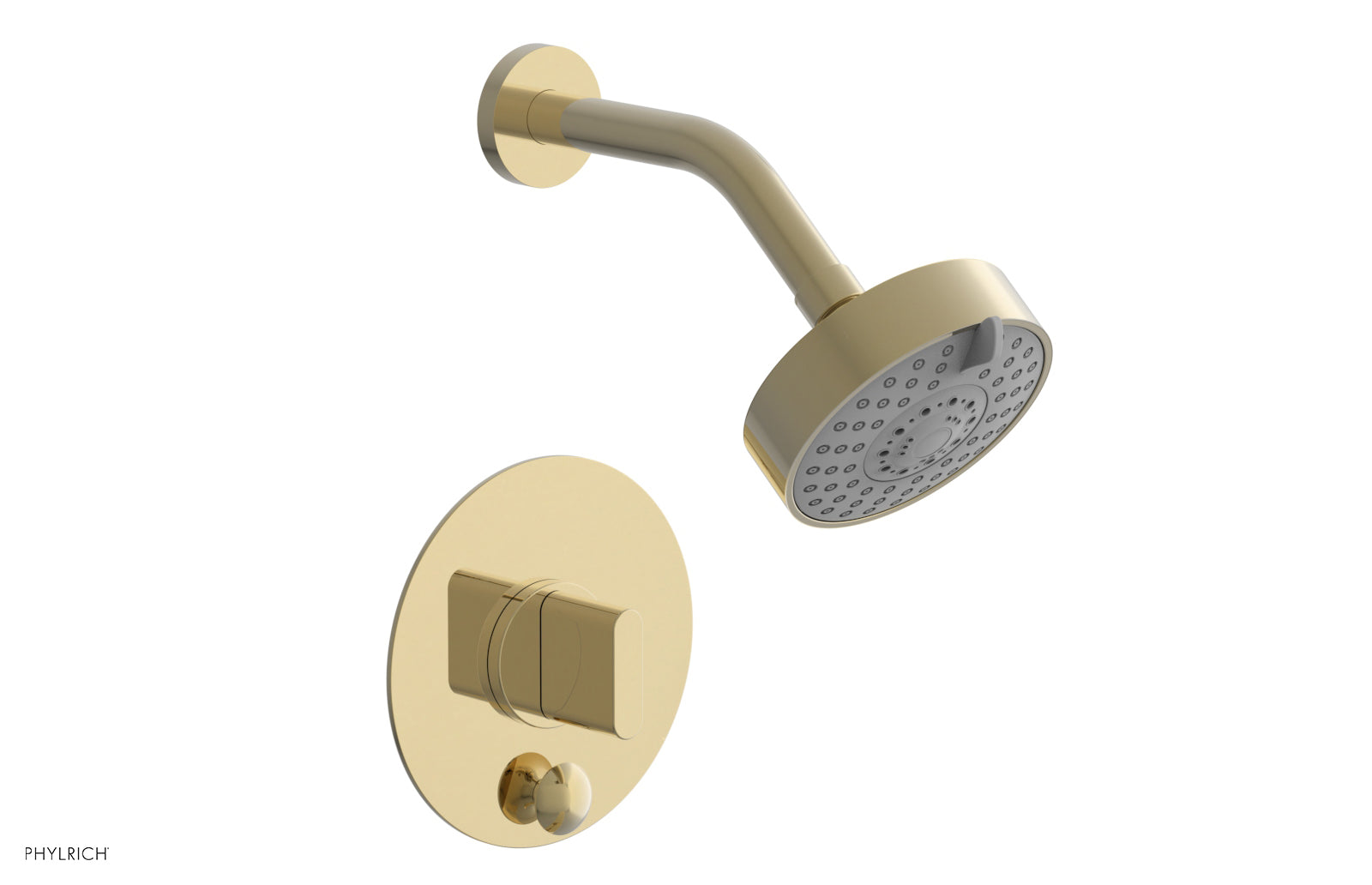 Phylrich ROND Pressure Balance Shower and Diverter Set (Less Spout), Blade Handle