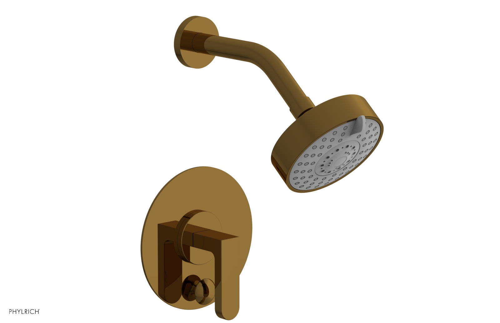 Phylrich ROND Pressure Balance Shower and Diverter Set (Less Spout), Lever Handle