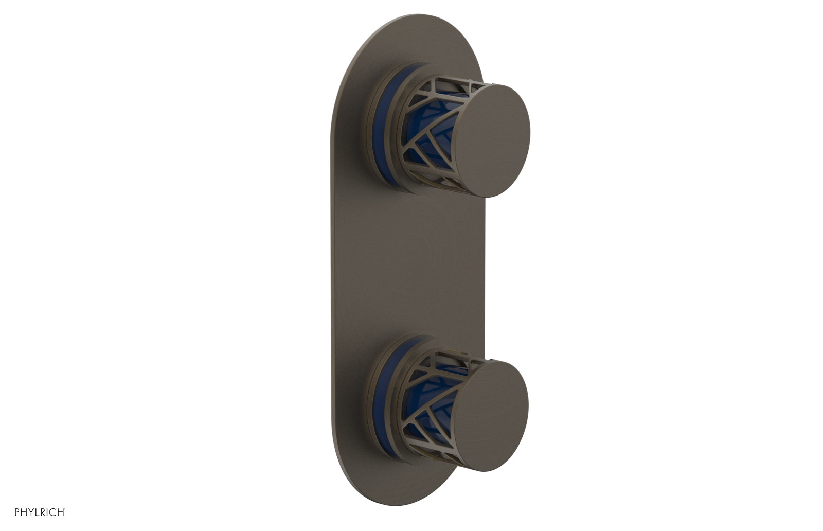 Phylrich JOLIE Thermostatic Valve with Volume Control or Diverter with "Navy Blue" Accents