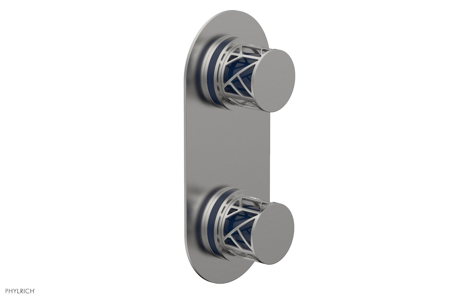 Phylrich JOLIE Thermostatic Valve with Volume Control or Diverter with "Navy Blue" Accents