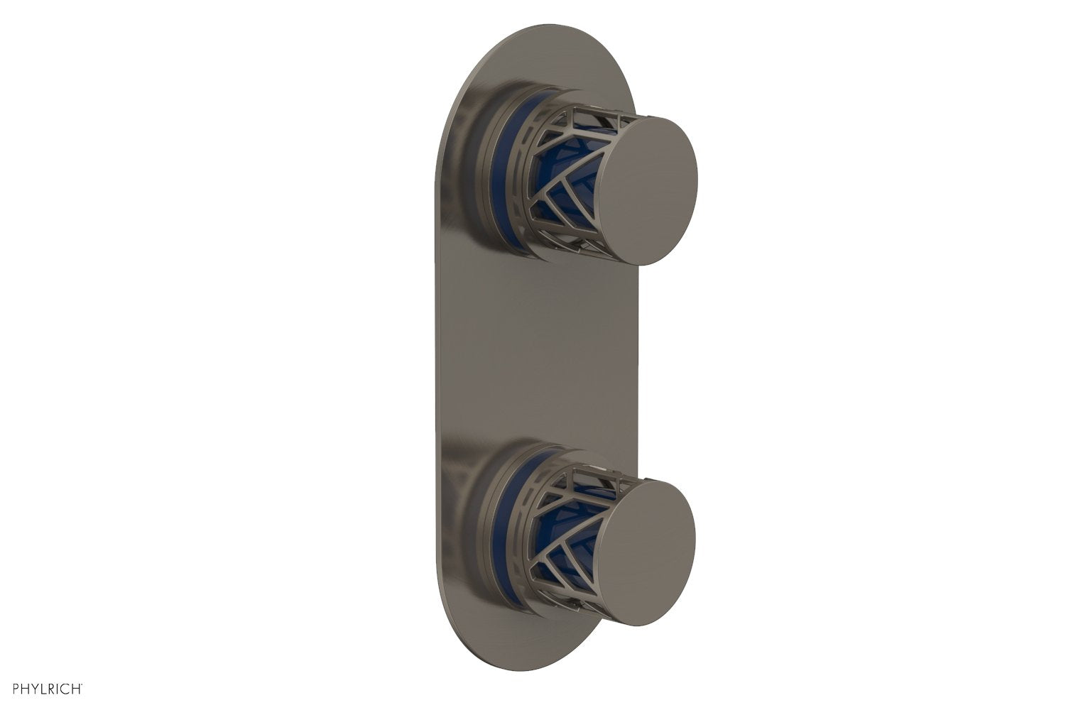 Phylrich JOLIE Thermostatic Valve with Volume Control or Diverter with "Navy Blue" Accents