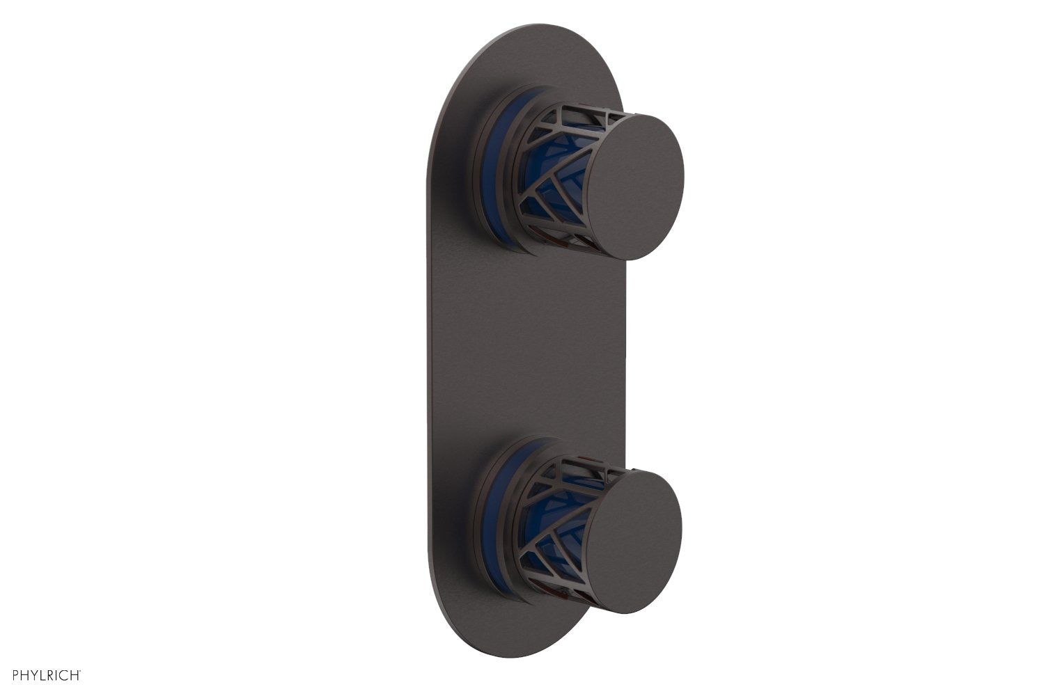 Phylrich JOLIE Thermostatic Valve with Volume Control or Diverter with "Navy Blue" Accents