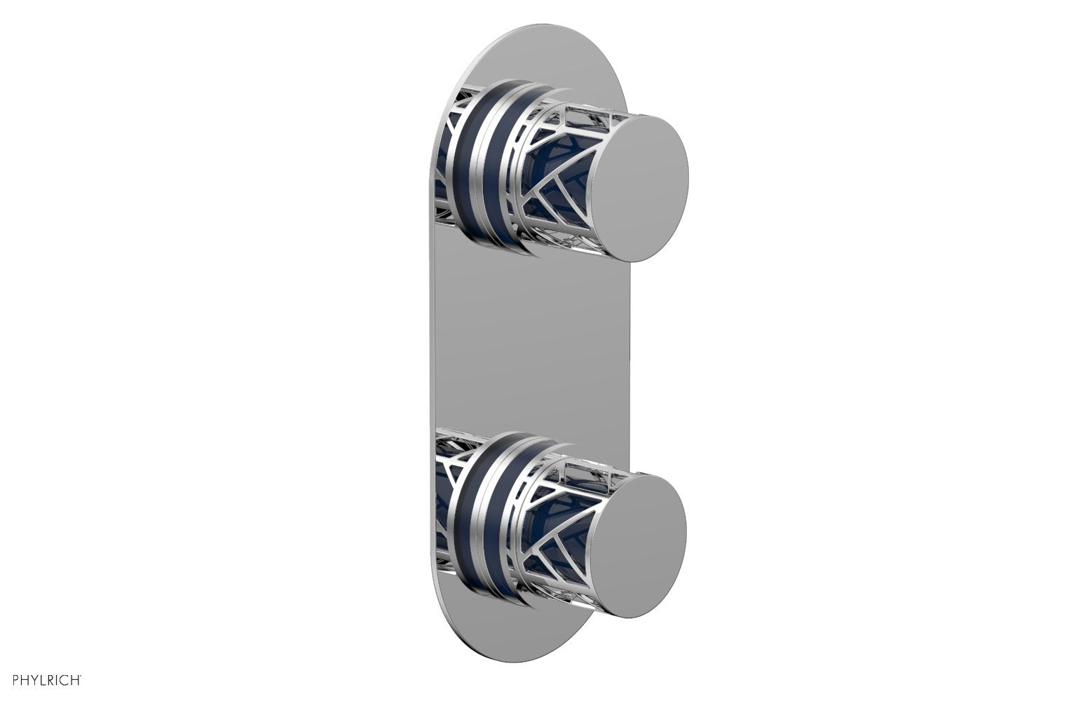 polished chrome thermostatic valve