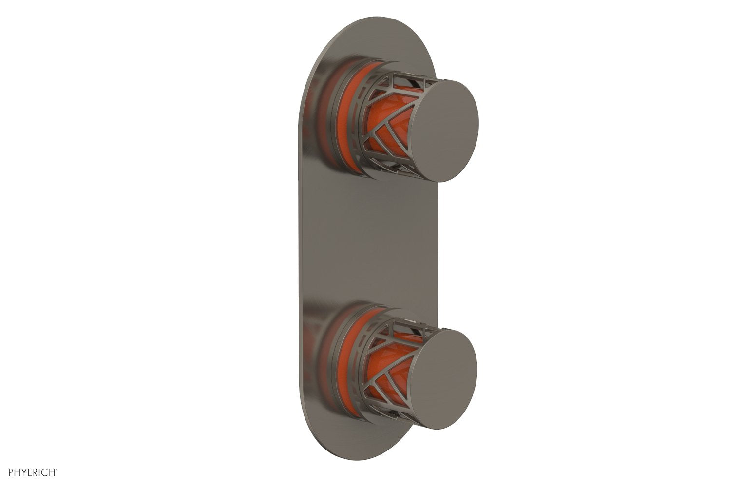 Phylrich JOLIE Thermostatic Valve with Volume Control or Diverter with "Orange" Accents